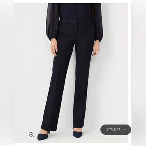 NWT Navy ANN TAYLOR Classic Fit Trouser Leg dress pants, slacks